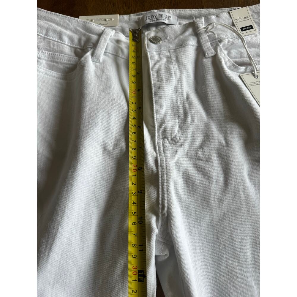 NWT Judy Blue White Capri Jeans Mid Rise JB78107 WHT 13/31 - Picture 8 of 12
